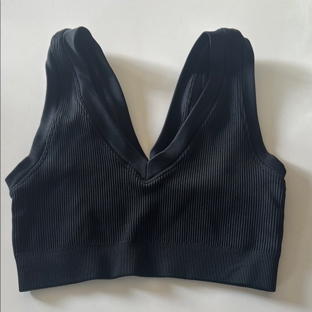 Aerie Black Ribbed Women's Cropped Tank